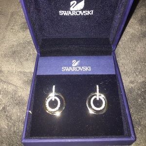 Swarovski pierced circle earrings